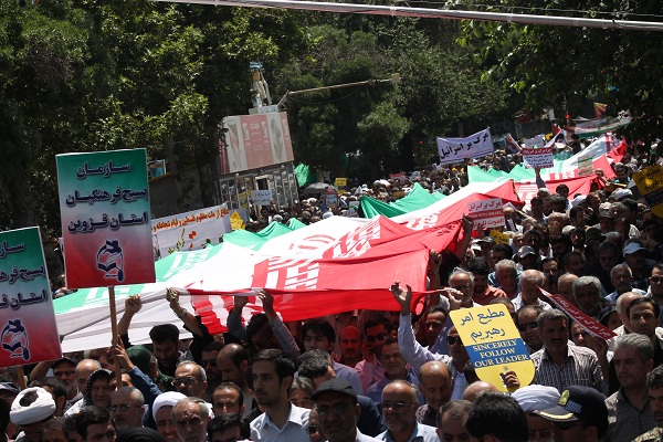 گزارش تصویری راهپیمایی روز قدس در قزوین