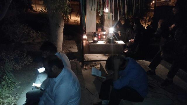 برگزاری مراسم پرفیض دعای کمیل در جوار شهید مدافع حرم روستای ارمو+تصاویر