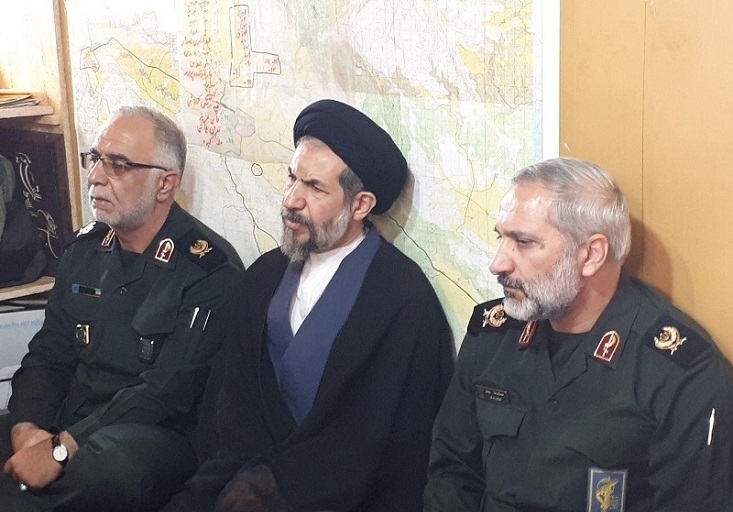 بازدید حجت الاسلام ابوترابی&zwnj;فرد به همراه سردار یزدی و سردار ریحانی از سرپل ذهاب