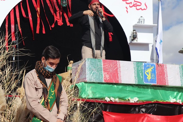 مراسم تدفین پیکر مطهر شهید گمنام در دانشگاه آزاد اسلامی آباده