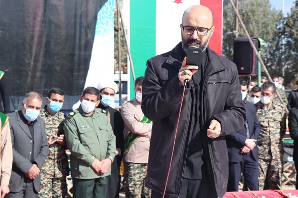 مراسم تدفین پیکر مطهر شهید گمنام در دانشگاه آزاد اسلامی آباده