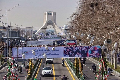 حماسه تماشایی مردم تهران در راهپیمایی 22 بهمن 99