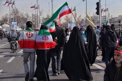 حماسه تماشایی مردم تهران در راهپیمایی 22 بهمن 99