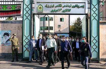 بازدید سردار یزدی و رئیس پلیس از محله شوش