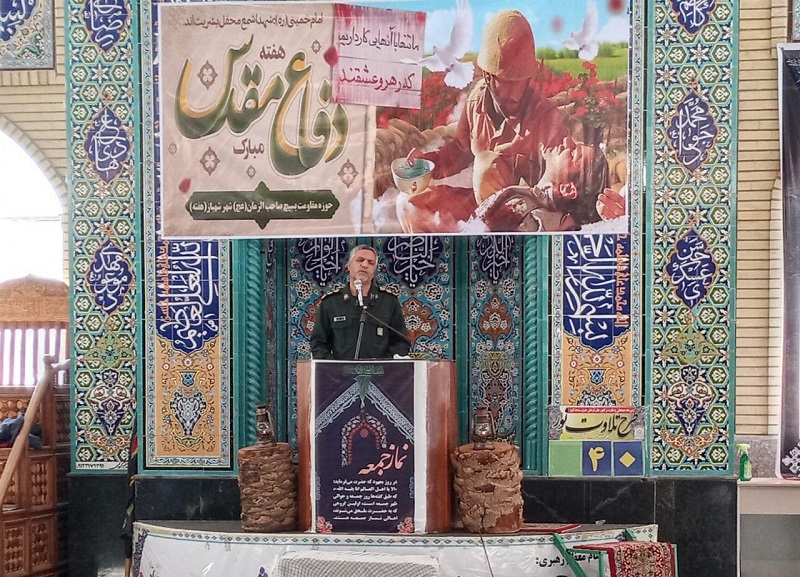 برگزاری نمایشگاه کلام رهبری و نماز جمعه در شهر شهباز محله هفته