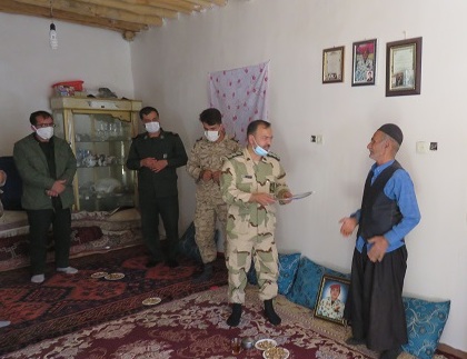 دیدار و تکریم از خانواده شهید حفیظ مددی در دهستان موگویی از توابع شهرستان کوهرنگ