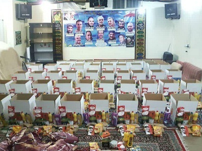 توزیع بسته های معیشتی و مواد ضدعفونی کننده