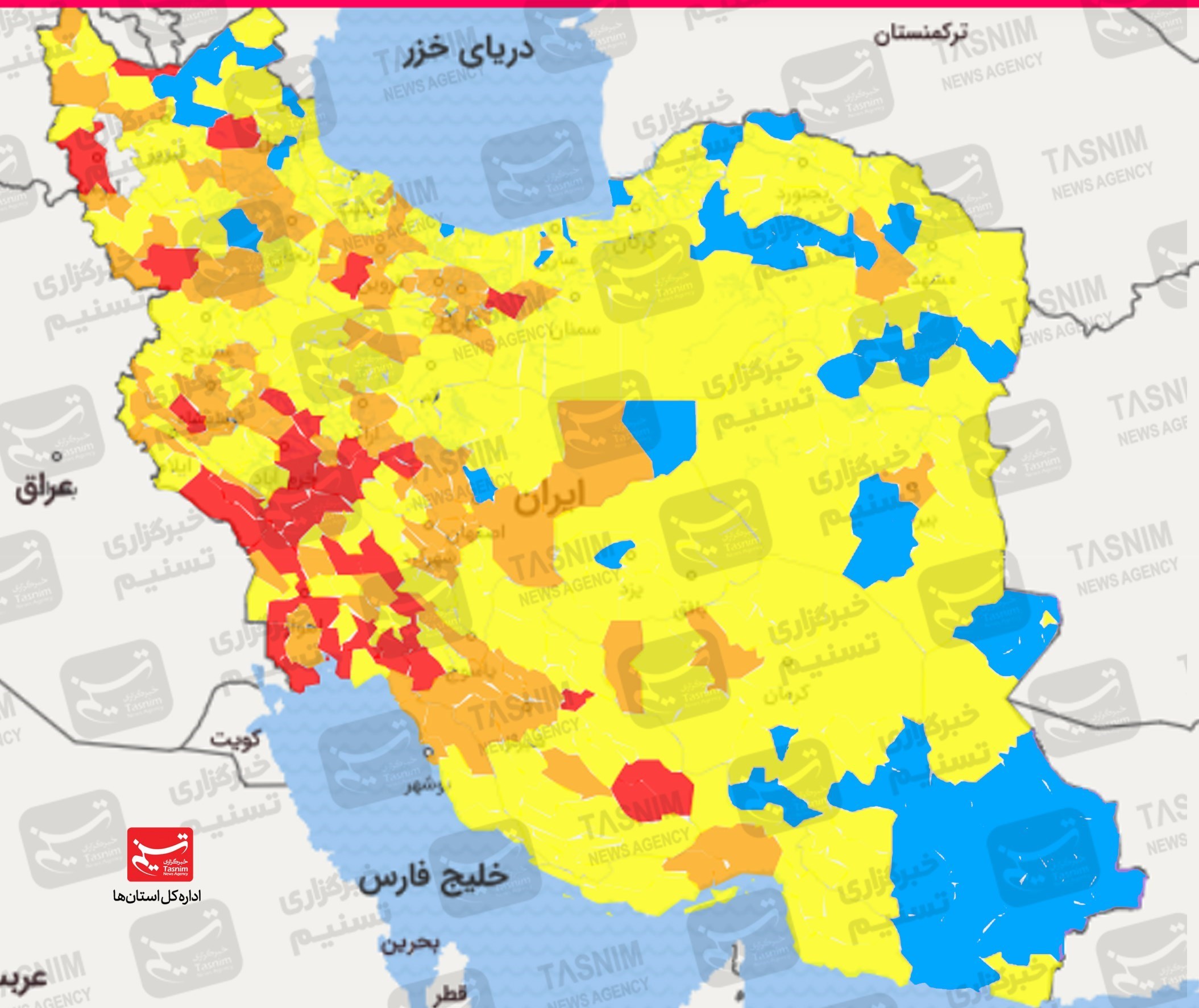 جدیدترین رنگ بندی کرونایی ایران/ ۲ هفته آینده شاهد افزایش آمار ابتلا هستیم + نقشه و جدول جدیدترین رنگ بندی کرونایی ایران/ ۲ هفته آینده شاهد افزایش آمار ابتلا هستیم + نقشه و جدول