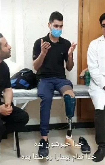 ساخت پای مصنوعی برای جوان بی بضاعت خوزستانی
