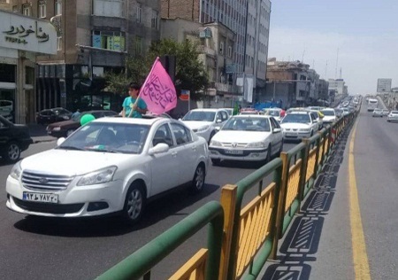 کاروان خودرویی و جشن خیابانی عید غدیر در مناطق تهران
