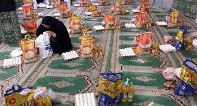 تهیه و توزیع ۷۲ بسته معیشتی به نیت ۷۲ تن شهدای دشت کربلا