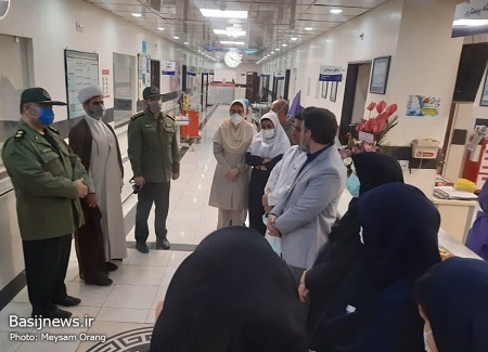 دیدار مسئولین ناحیه شهید رجایی از بیمارستان آیت الله کاشانی