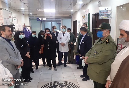 دیدار مسئولین ناحیه شهید رجایی از بیمارستان آیت الله کاشانی