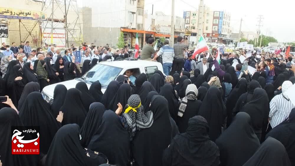 تشییع باشکوه پیکر مطهر شهید خوشنام در گچساران + تصاویر و فیلم