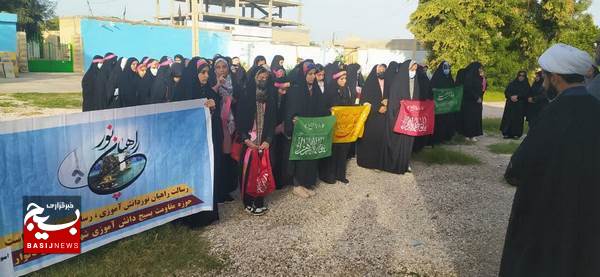 اعزام دانش آموزان مدارس دخترانه دلوار به اردوی راهیان نور