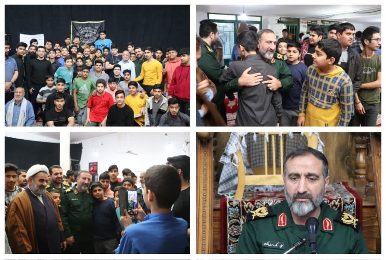 دیدار صمیمانه سردار ملک شاهکوهی فرمانده سپاه نینوا با جمعی از معتکفین مسجد امام جعفر صادق (ع) شهرستان کلاله