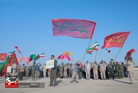 میثاق صبحگاهی طلایه داران مجاهدت با شهدا و بیعت با ولایت در پادگان دوکوهه