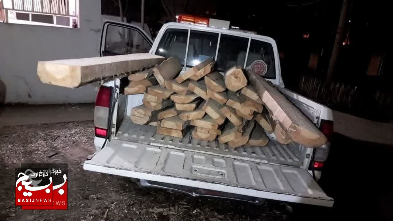 کشف و ضبط چوب جنگلی قاچاق در میاندورود کشف و ضبط چوب جنگلی قاچاق در میاندورود