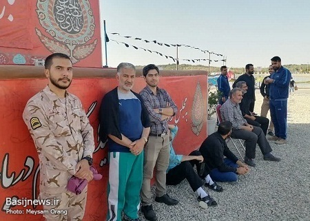 پیاده روی کارکنان ناحیه عمار یاسر به سمت مزار شهدای گمنام دریاچه شهدای خلیج فارس