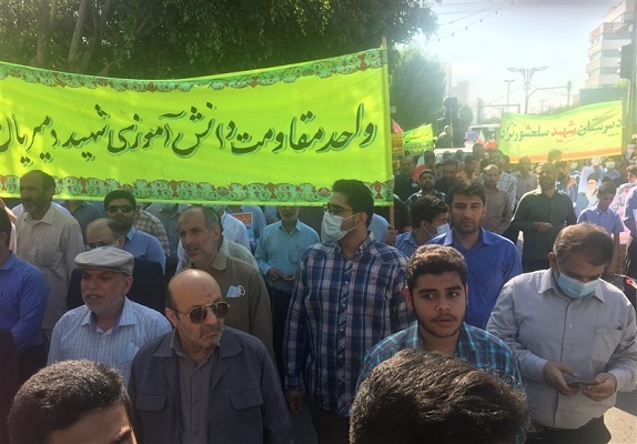 بوشهر در نوار خلیجفارس یک صدا مرگ بر آمریکا سر داد بوشهر در نوار خلیجفارس یک صدا مرگ بر آمریکا سر داد