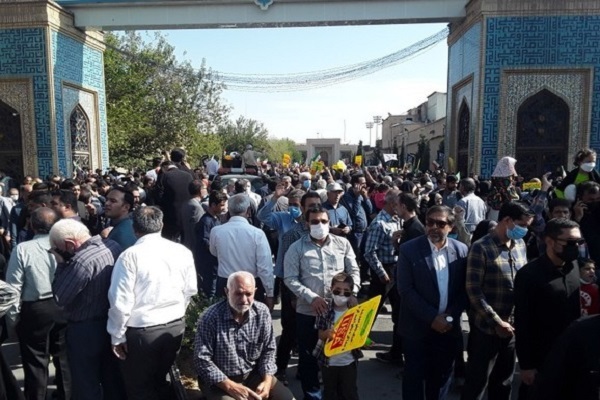 راهپیمایی مردم شیراز در محکومیت جنایت تروریستی شاهچراغ (ع)