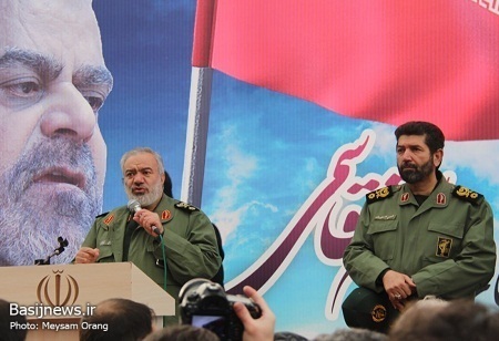 برگزاری مراسم تشییع پیکر رستم قاسمی با حضور فرماندهان سپاه در شهرک شهید محلاتی تهران