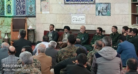 دیدار فرمانده کل سپاه پاسداران با بسیجیان پایگاه مقاومت بسیج کوی نصر از ناحیه شهید باهنر