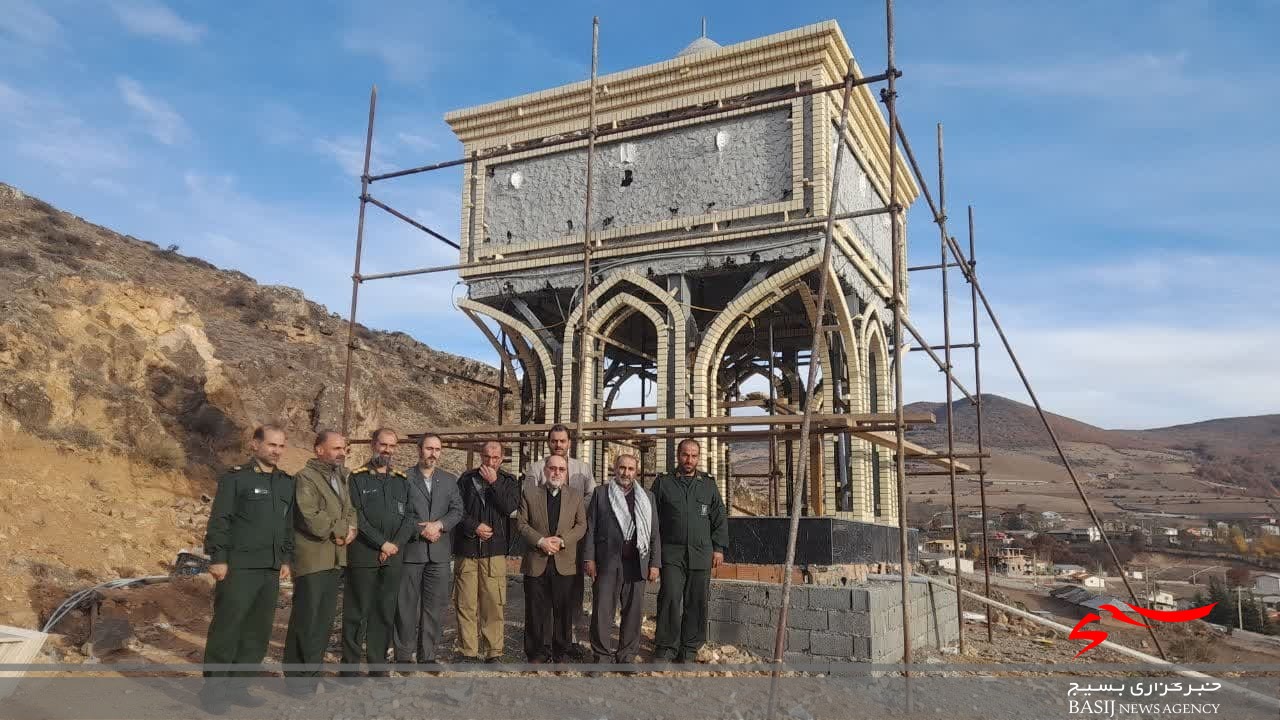 افتتاح یادمان شهدا در یکی از روستا‌های کجور