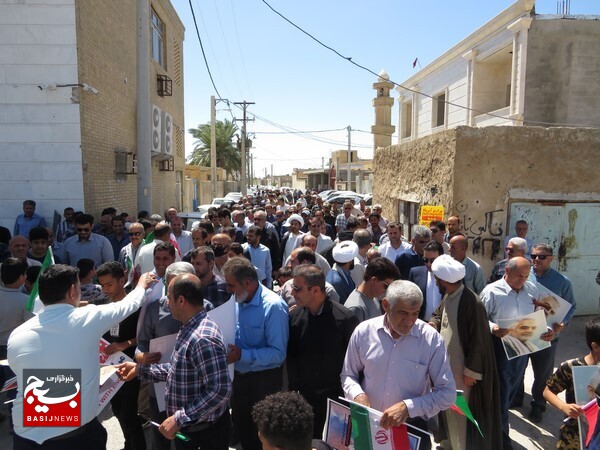 راهپیمایی روز قدس همزمان با سراسر کشور در شهر دلوار برگزار شد راهپیمایی روز قدس همزمان با سراسر کشور در شهر دلوار برگزار شد