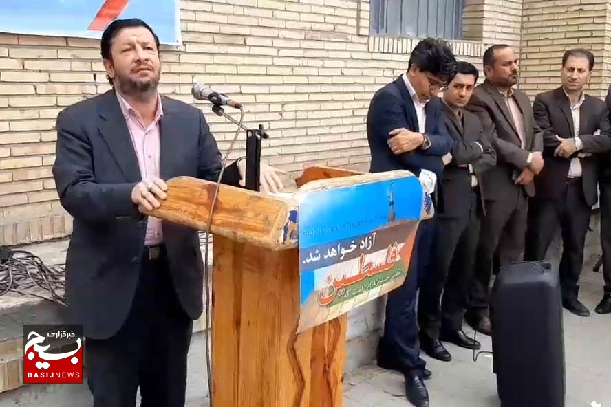تجمع اعتراضی حقوقدانان بوشهری در پی جنایات رژیم صهیونیستی