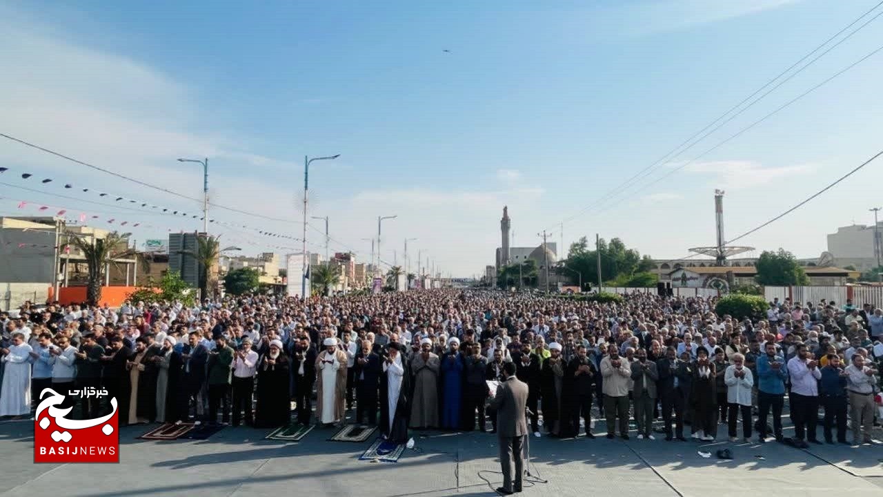 اقامه نماز عید سعید فطر در اهواز و دیگر مناطق خوزستان+فیلم
