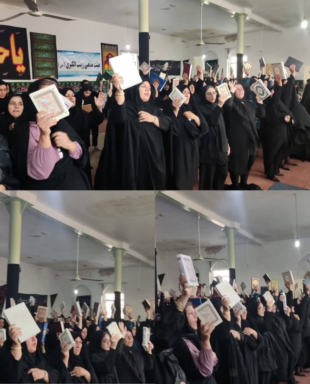اقدامات بسیج جامعه زنان سپاه ناحیه مهران در ایام عزاداری سرور و سالار شهیدان