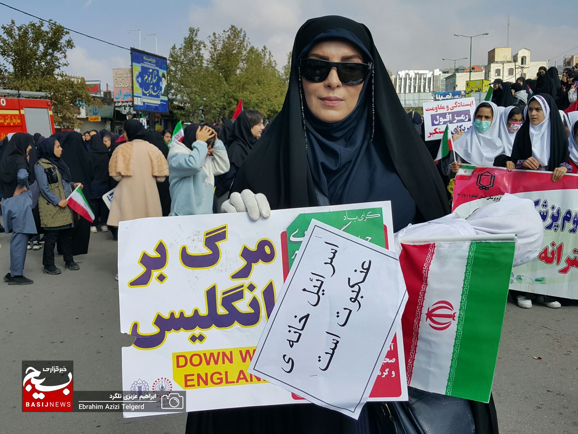 تصاویری باشکوه از راهپیمایی ۱۳ آبان‌ در یاسوج