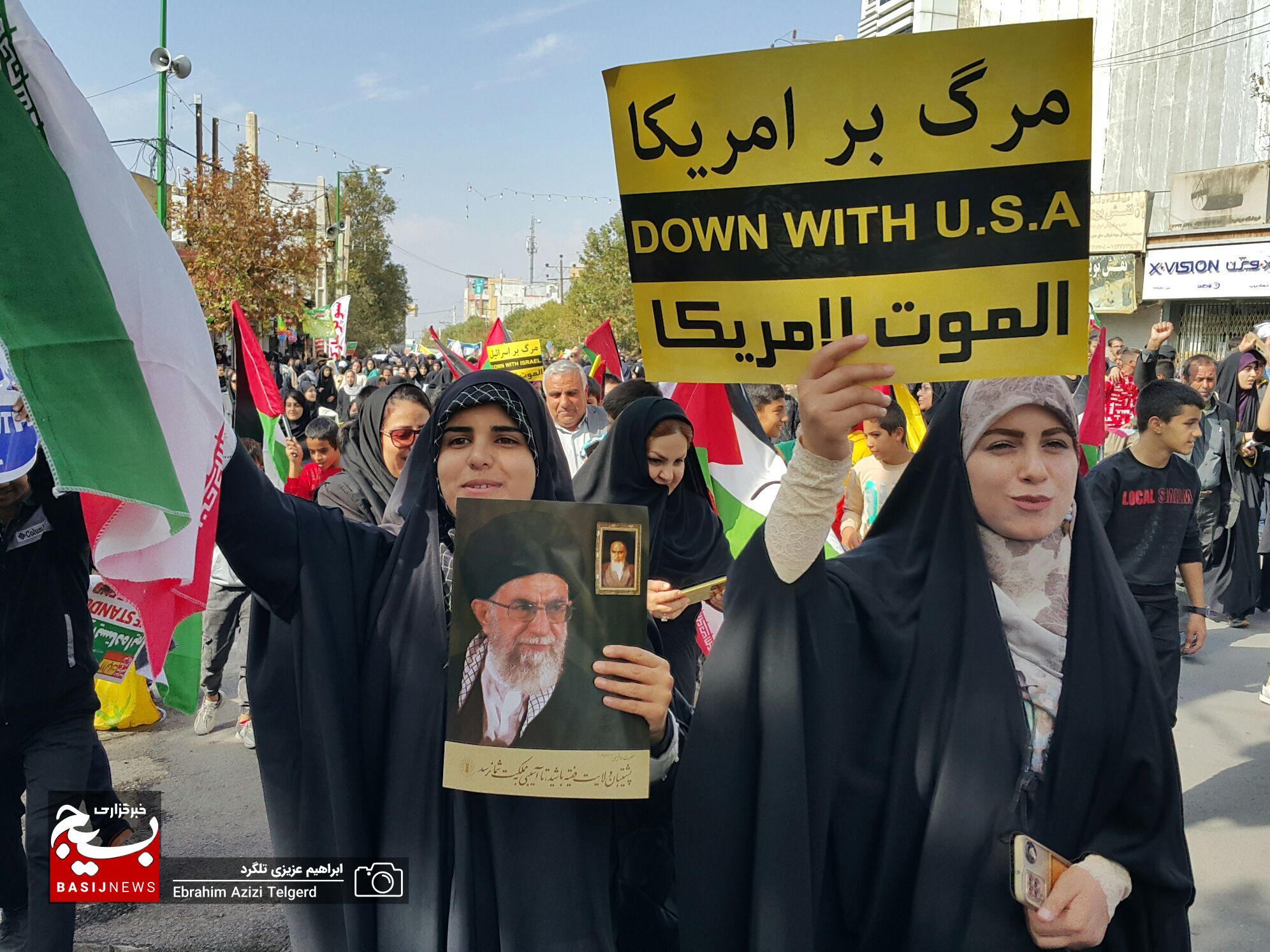 تصاویری باشکوه از راهپیمایی ۱۳ آبان‌ در یاسوج
