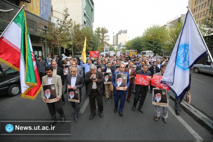 دانشگاهیان تهران در راهپیمایی ۱۳ آبان + تصویر دانشگاهیان تهران در راهپیمایی ۱۳ آبان + تصویر
