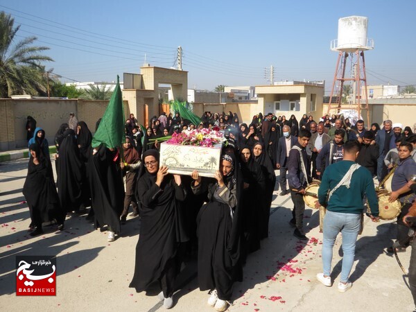 مدرسه دخترانه حضرت خدیجه کبری روستای جائینک میزبان شهید گمنام شد