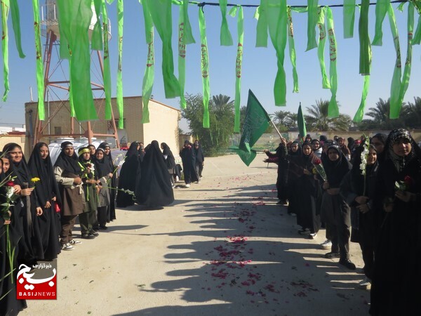 مدرسه دخترانه حضرت خدیجه کبری روستای جائینک میزبان شهید گمنام شد