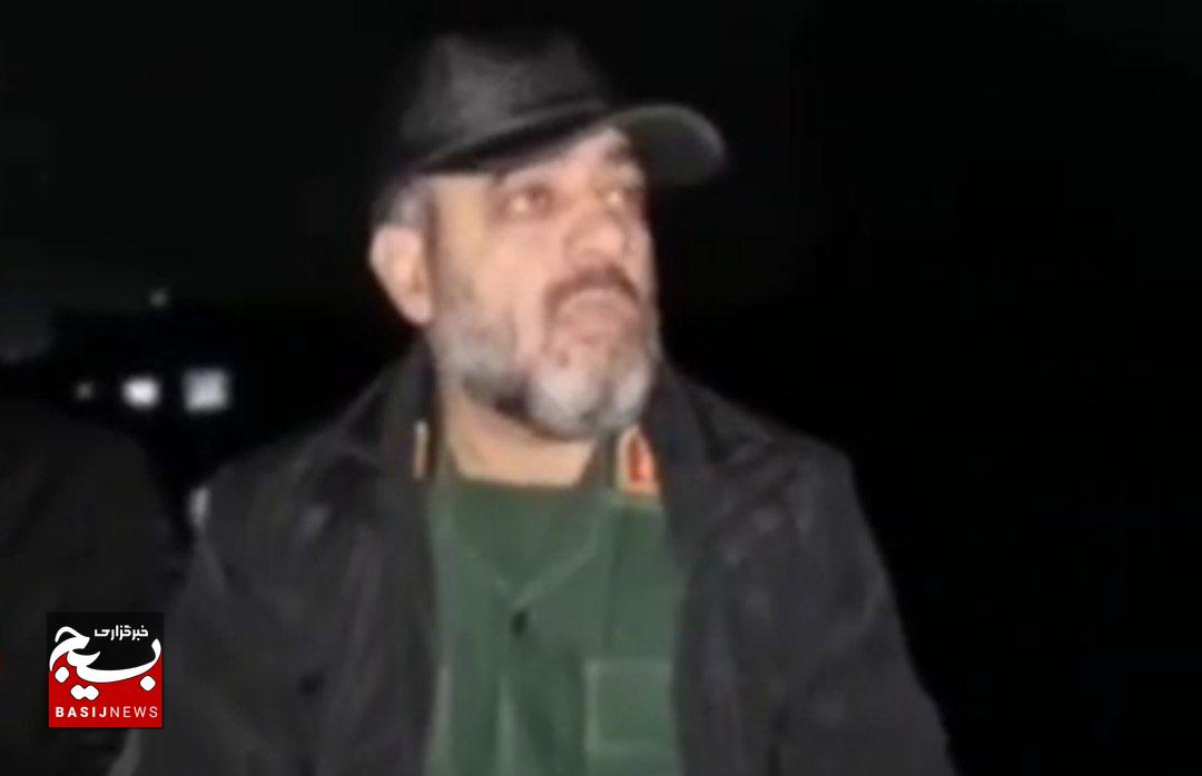 حضور فرمانده سپاه قدس گیلان در مناطق سیلزده پیربازار رشت حضور فرمانده سپاه قدس گیلان در مناطق سیلزده پیربازار رشت
