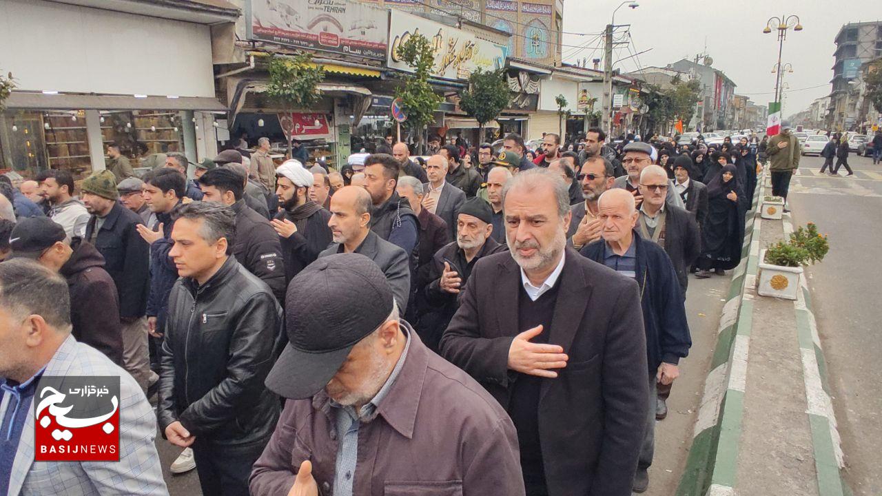 پیکر مادر شهیدان رنجبر در آستانه اشرفیه تشییع شد