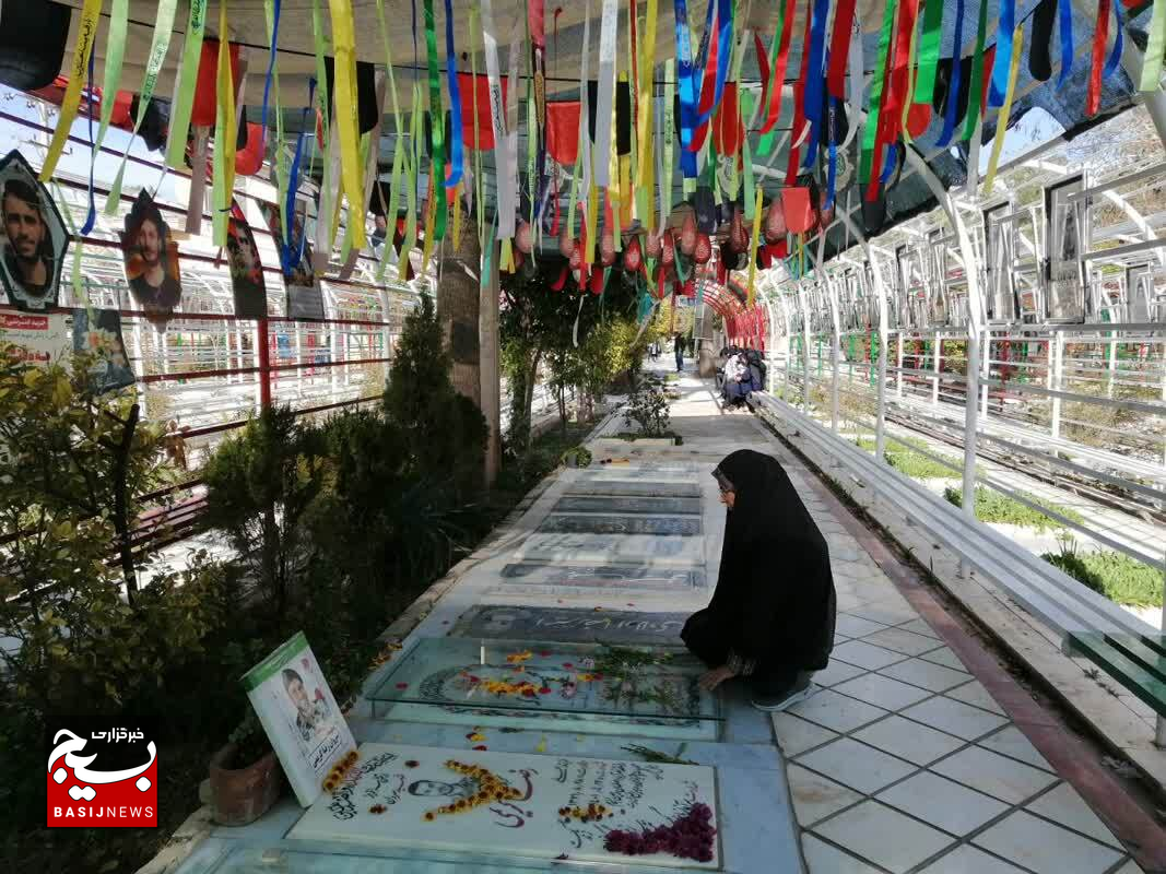 شهید یعنی همیشه جاوید، یعنی زنده/ گلزار شهدای دارالرحمه شیراز
