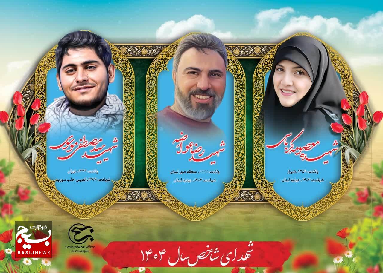 رونمایی از شهدای شاخص 1404؛ بسیج الگوهای تراز انقلاب اسلامی را به نسل جوان معرفی میکند رونمایی از شهدای شاخص 1404؛ بسیج الگوهای تراز انقلاب اسلامی را به نسل جوان معرفی میکند