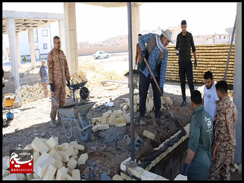 خدمت جهادی کارکنان ناحیه مقاومت بسیج سپاه شهرستان جرقویه