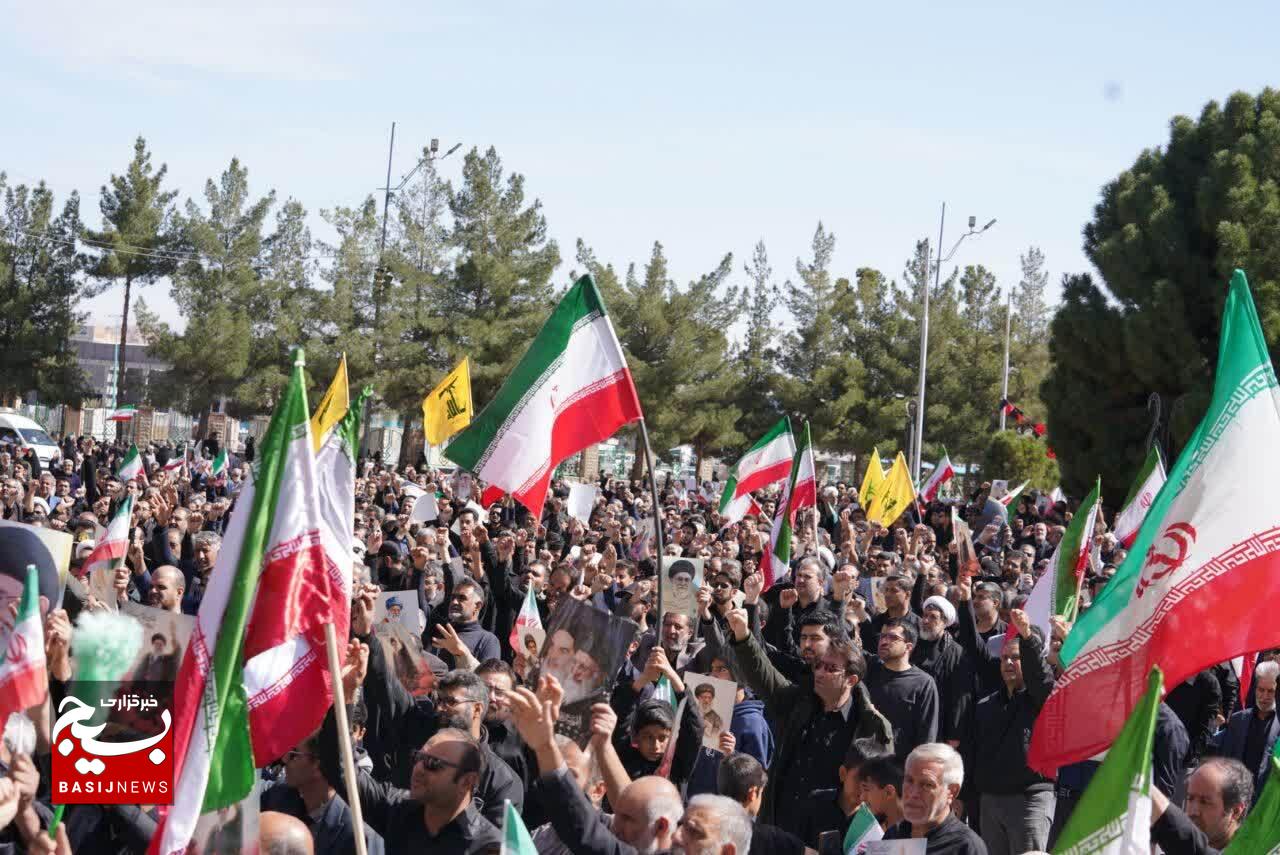 راهپیمایی مردم کرمان علیه جنایات آمریکایی صهیونیستی در کرمان