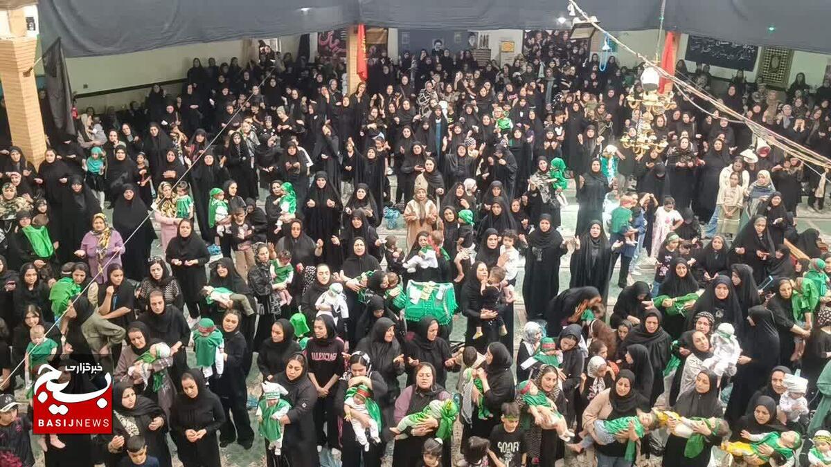 برگزاری آیین باشکوه شیرخوارگان حسینی در شهر مهرگان 