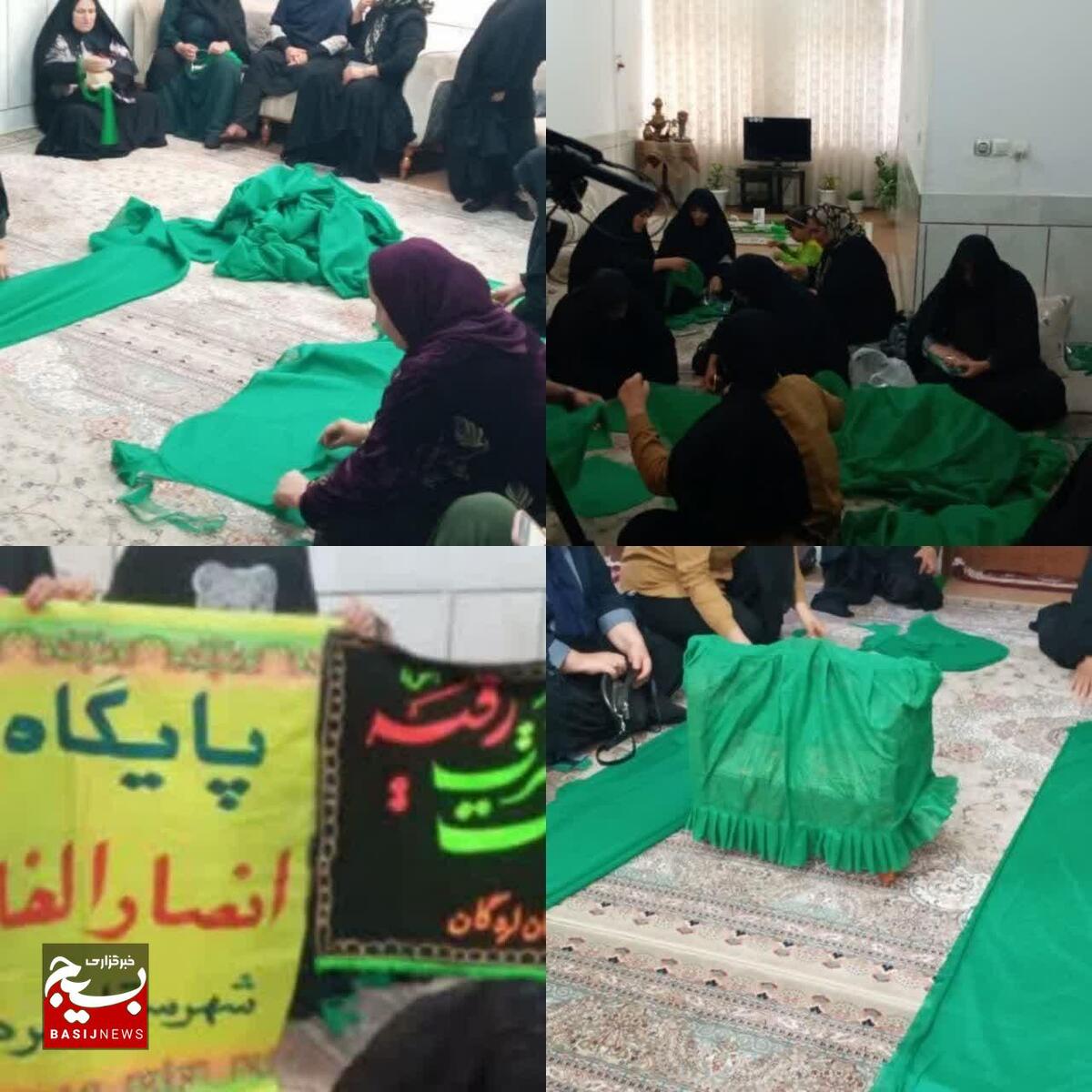 برش و بسته بندی ۱۰۰ بسته لباس شیرخوارگان حسینی