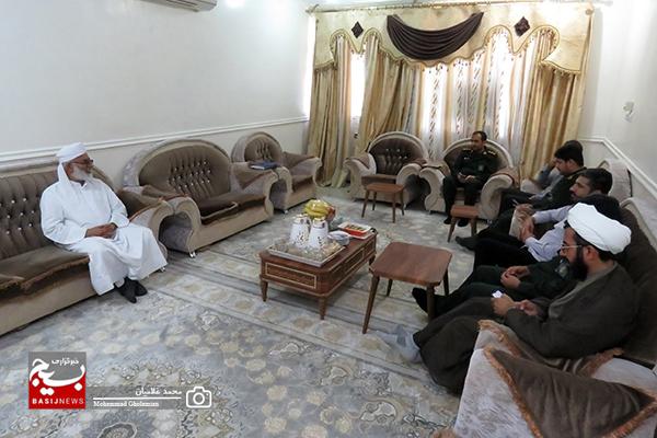 دیدار سرهنگ حسن زاده با امام جمعه موقّت اهل سنّت کنگان