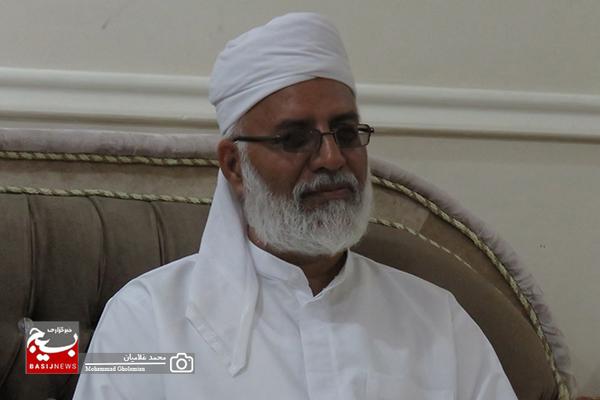 دیدار سرهنگ حسن زاده با امام جمعه موقّت اهل سنّت کنگان