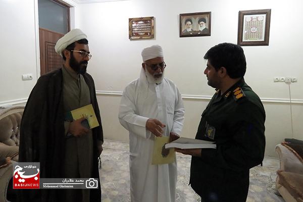 دیدار سرهنگ حسن زاده با امام جمعه موقّت اهل سنّت کنگان