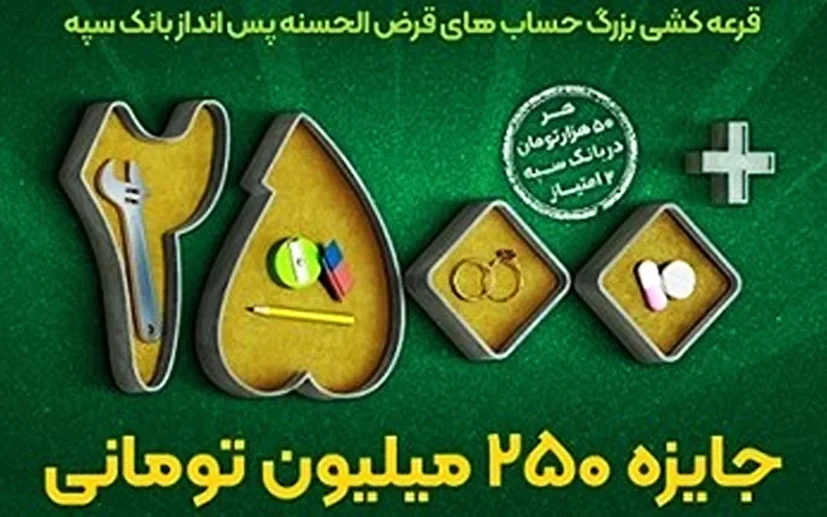 آغاز چهل و پنجمین قرعه‌کشی بزرگ حساب‌های قرض‌الحسنه پس انداز بانک سپه