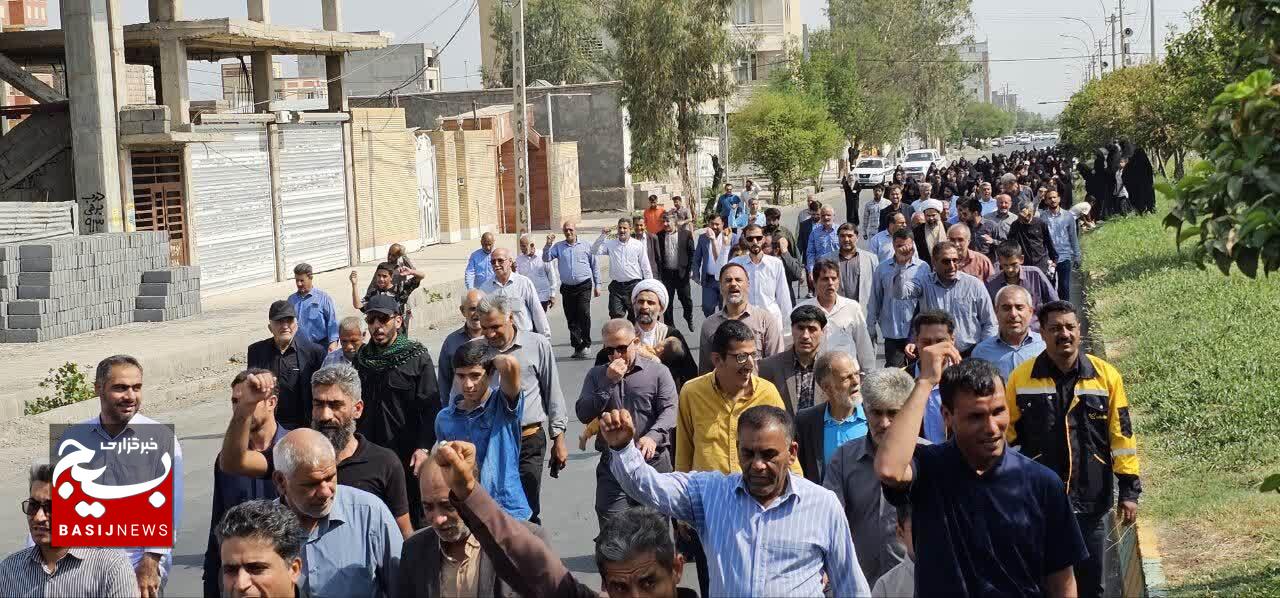 فریاد همبستگی با غزه در جیرفت؛ راهپیمایی بشارت نصر برگزار شد